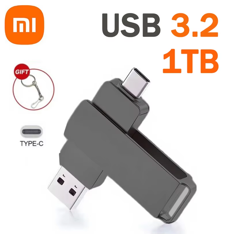 Xiaomi 16TB Flash Drive USB 3.2 High Speed Waterproof USB Transfer Type-c 2-In-1 8TB 16TB OTG Pendrive Flash Disk For Computer