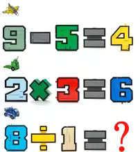 GUDI Assemble Robots Transformation Action Figure Car Model Deformation Number Letters Alphabet Math Educational Children Toys