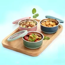 Stainless Steel Crisper Round With Lid Student Porridge Bowl Office Worker Lunch Box Food Container Refrigerator Fresh bowl