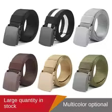 110/120/130/140cm Unisex Automatic Buckle Nylon Belt Outdoor Hunting Canvas Travel Belts for Men and Women